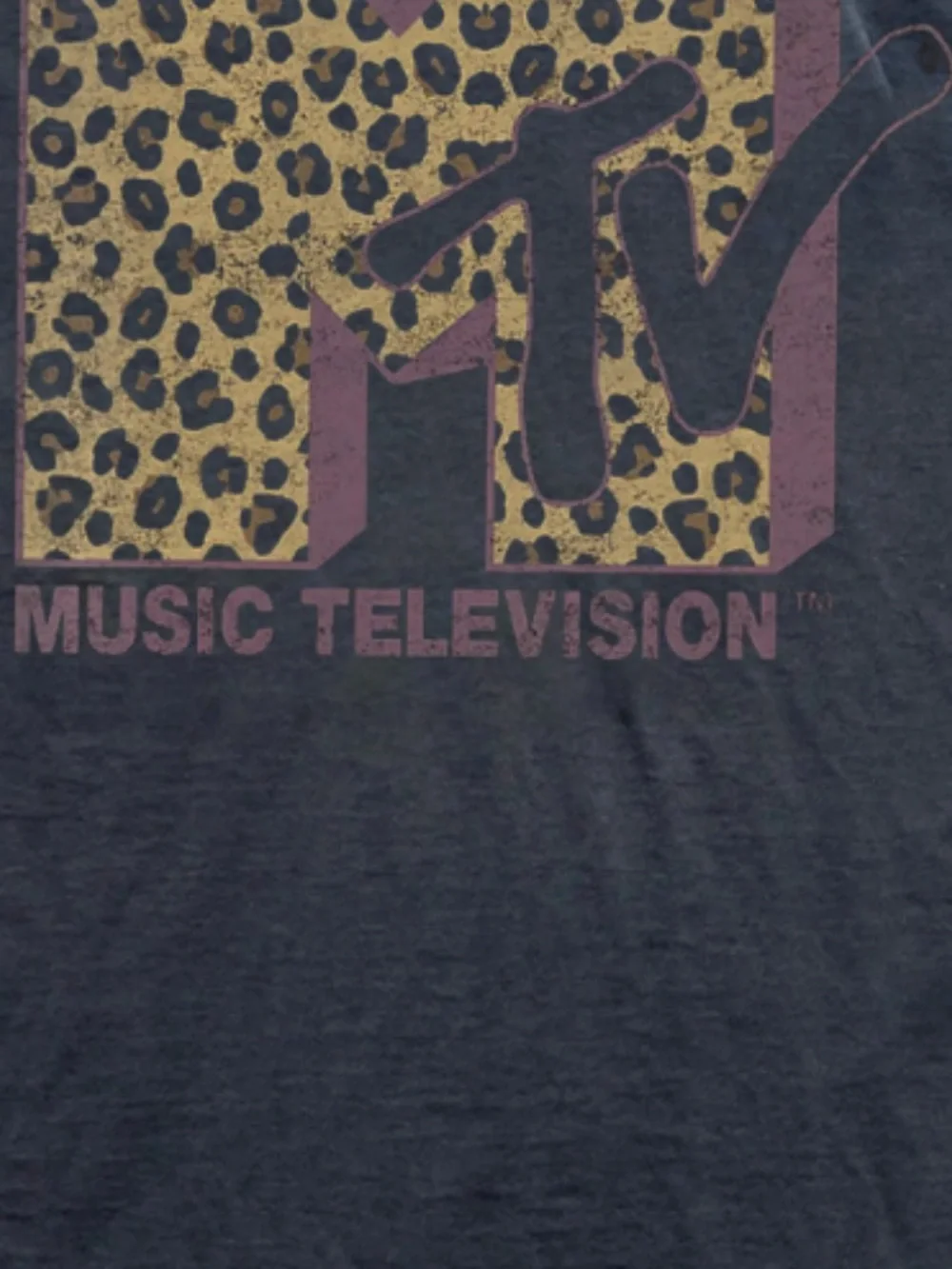 MTV Leopard Logo Graphic Tee - Black